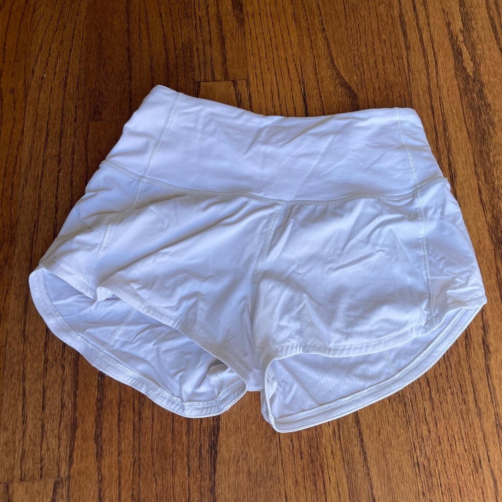 Lululemon Speed Up High Rise Short White Size 0